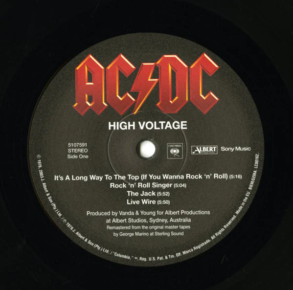AC/DC - High Voltage (LP, Album, RE, RM) (M / M) - Image 3