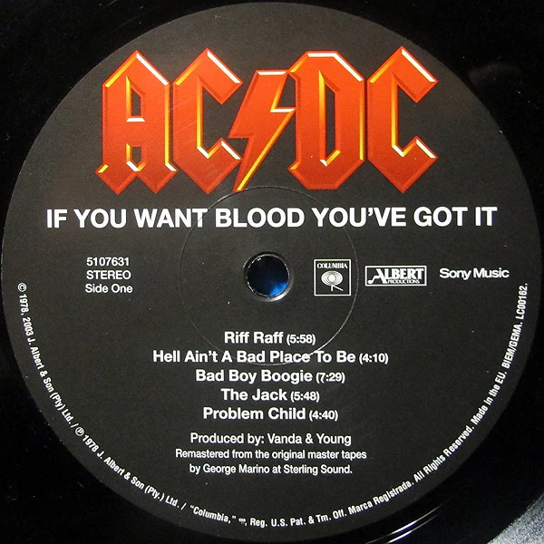 AC/DC - If You Want Blood You've Got It (LP, Album, RE, RM, 180) (M / M) - Image 5