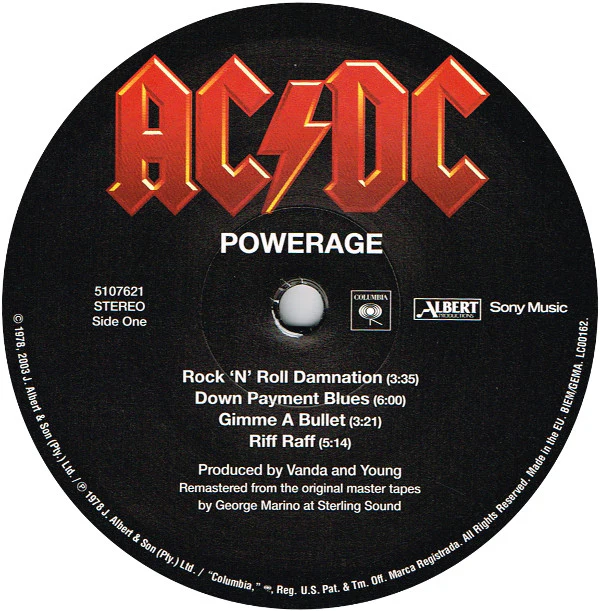 AC/DC - Powerage (LP, Album, RE, RM, 180) (NM or M- / VG+) - Image 3