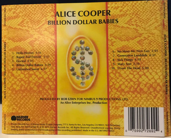 Alice Cooper - Billion Dollar Babies (CD, Album, RE) (M / M) - Image 2