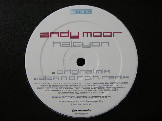 Andy Moor - Halcyon (12") (VG+ / VG+) - Image 3