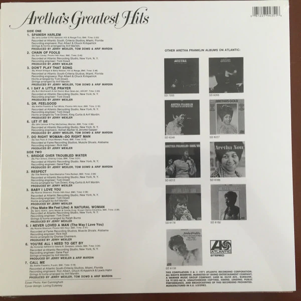 Aretha Franklin - Aretha's Greatest Hits (LP, Comp, RE) (M / M) - Image 4