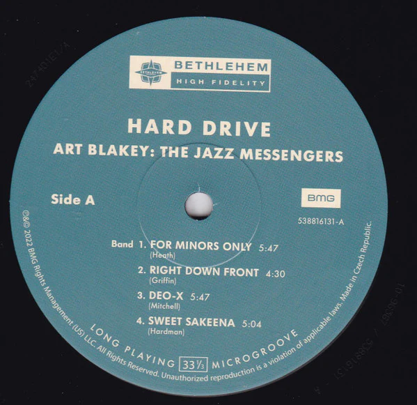 Art Blakeys Jazz Messengers* - Hard Drive (LP, Album, RE, RM, 180) (M / M) - Image 3