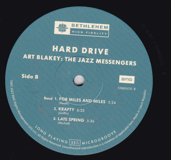 Art Blakeys Jazz Messengers* - Hard Drive (LP, Album, RE, RM, 180) (M / M) - Image 4