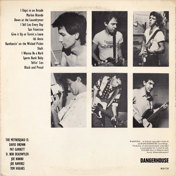 Black Randy And The Metrosquad* - Pass The Dust, I Think I'm Bowie. (LP, Album) (VG+ / VG+) - Image 2