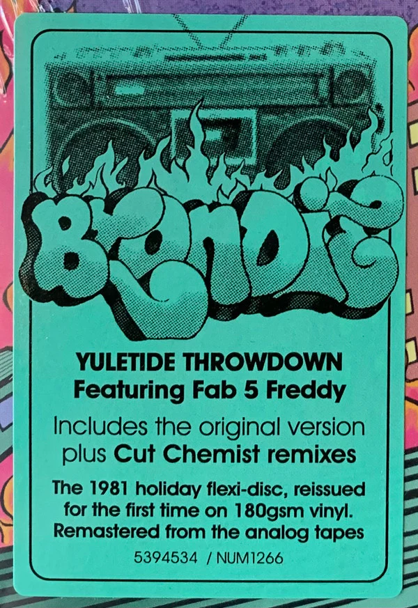 Blondie Featuring Fab 5 Freddy - Yuletide Throwdown (12", EP, RM, 180) (M / M) - Image 5