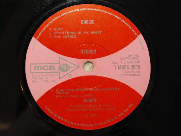 Budgie - Budgie (LP, Album) (VG / VG) - Image 3