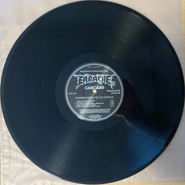 Carcass - Symphonies Of Sickness (LP, Album, RE, RM, MMX) (M / M) - Image 5