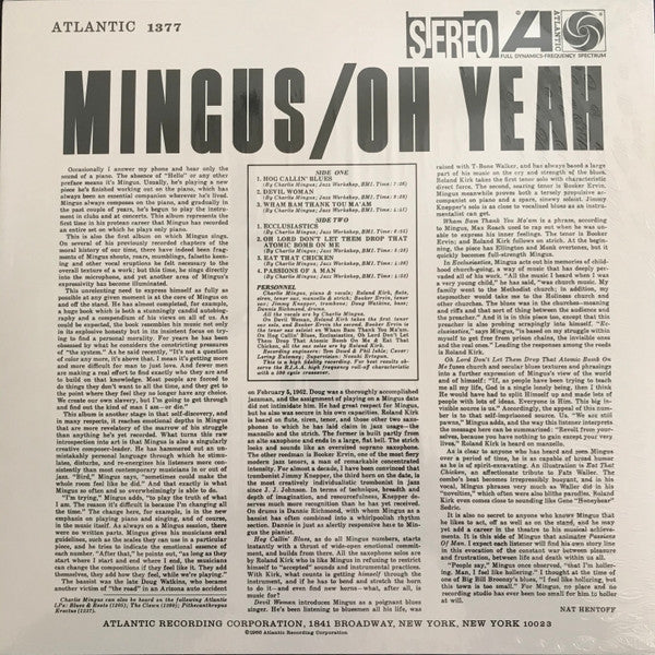 Charles Mingus - Oh Yeah (LP, Album, RE, RM, 180) (VG+ / NM or M-) - Image 2