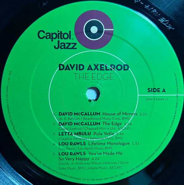 David Axelrod - The Edge: David Axelrod At Capitol Records 1966-1970 (2xLP, Comp) (NM or M- / NM or M-) - Image 3