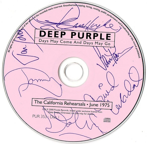Deep Purple - Days May Come And Days May Go (The California Rehearsals, June 1975) (2xCD, Comp, RE, Spe) (VG+ / VG+) - Image 4