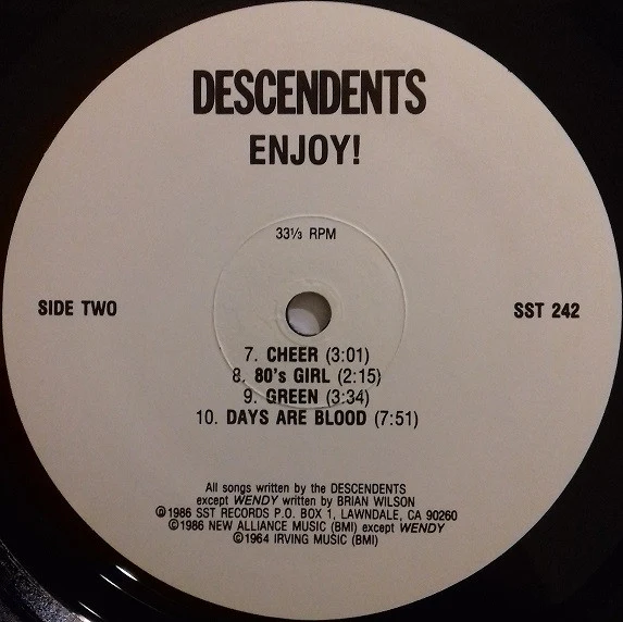 Descendents - Enjoy! (LP, Album, RE) (M / M) - Image 4