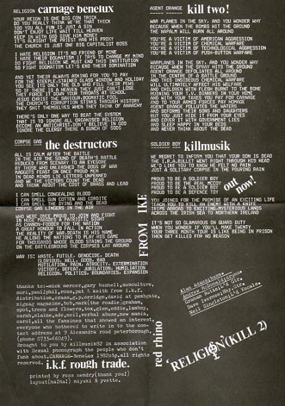 Destructors..* - Religion!There Is No Religion! (7") (VG+ / VG+) - Image 5