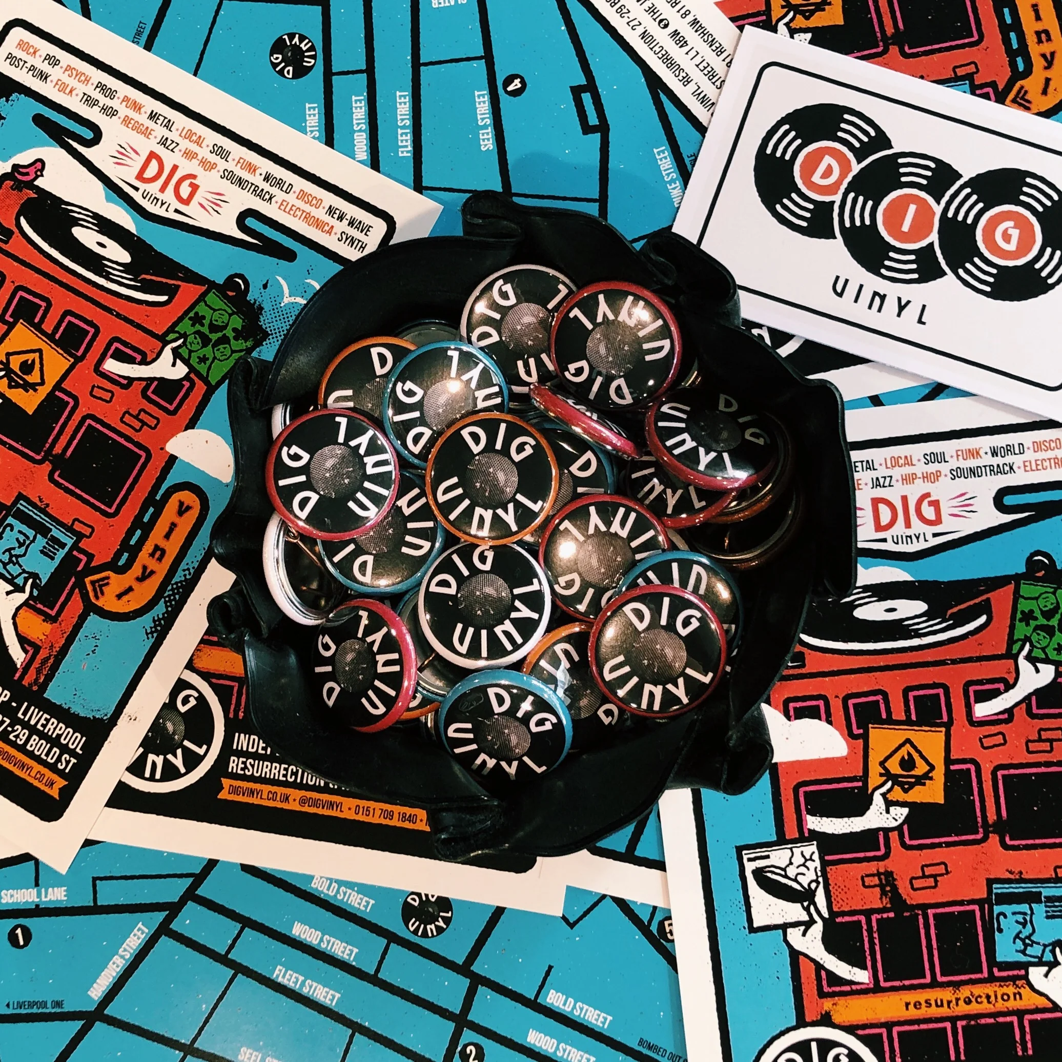Dig Vinyl Pin Badge