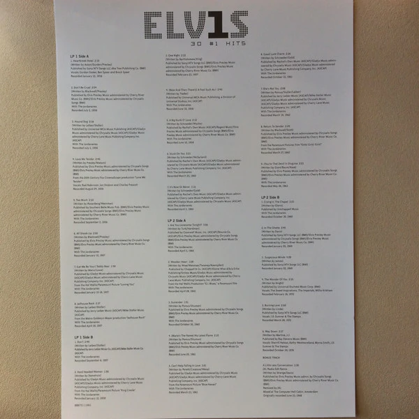 Elvis Presley - ELV1S 30 #1 Hits (2xLP, Comp, RE, 180) (M / M) - Image 5