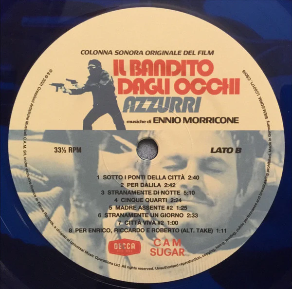 Ennio Morricone - (Colonna Sonora Originale Del Film) Il Bandito Dagli Occhi Azzurri (LP, Album, Ltd, RM, S/Edition, Blu) (M / M) - Image 4