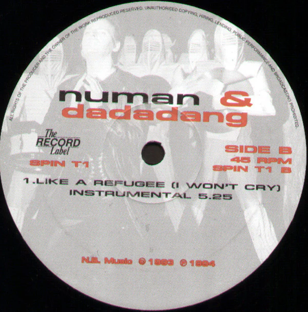 Gary Numan & Dadadang - Like A Refugee (I Won't Cry) (12", Single) (NM or M- / NM or M-) - Image 4
