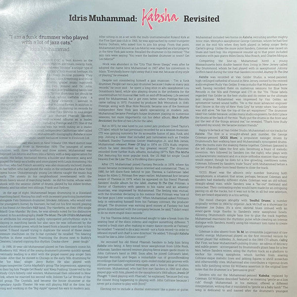 Idris Muhammad, Ray Drummond, George Coleman, Pharoah Sanders - Kabsha (LP, Album, RSD, Ltd, Num, RE, 180) (M / M) - Image 4