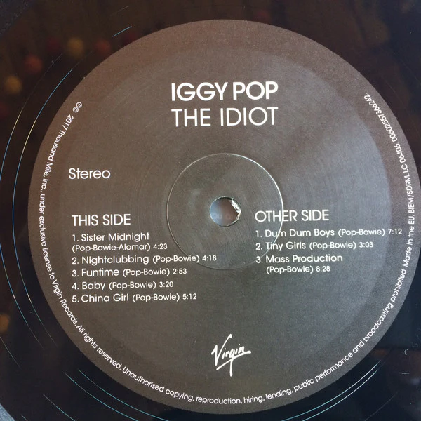 Iggy Pop - The Idiot (LP, Album, RE, 180) (M / M) - Image 3