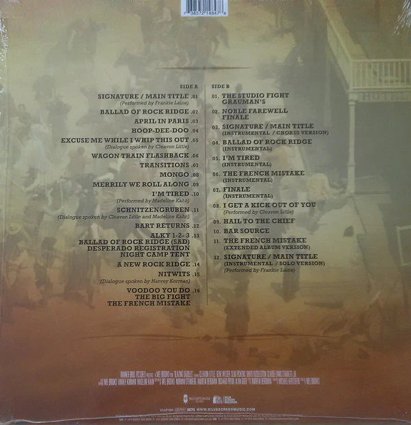 John Morris - Blazing Saddles (Original Motion Picture Soundtrack) (LP, Album, Ltd, 40t) (VG+ / VG+) - Image 2