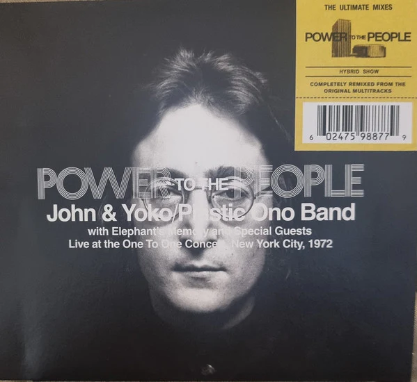 John & Yoko* / Plastic Ono Band* With Elephants Memory And Special Guests* - Power To The People (Live At The One To One Concert New York City, 1972) (CD, Album) (M / M)