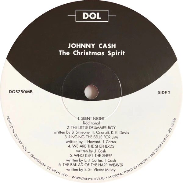 Johnny Cash - The Christmas Spirit (LP, Album, RE, Red) (M / M) - Image 4