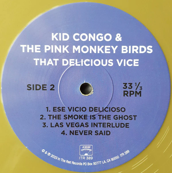 Kid Congo & The Pink Monkey Birds - That Delicious Vice (LP, Album, Ltd, Gol) (NM or M- / NM or M-) - Image 4