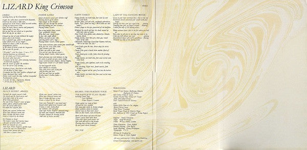 King Crimson - Lizard (LP, Album, RE, Gat) (M / M) - Image 2