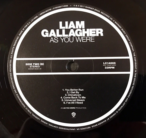 Liam Gallagher - As You Were (LP, Album) (M / M) - Image 3