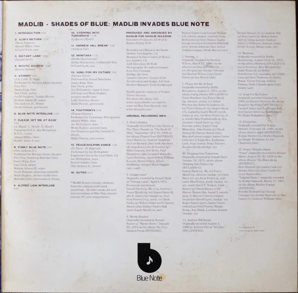 Madlib - Shades Of Blue (Madlib Invades Blue Note) (2xLP, Album, RE, 180) (M / M) - Image 3