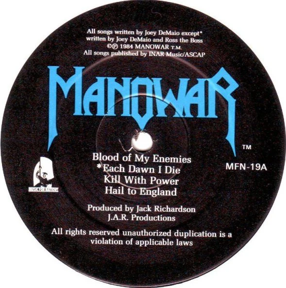 Manowar - Hail To England (LP, Album, Eur) (VG+ / VG+) - Image 3