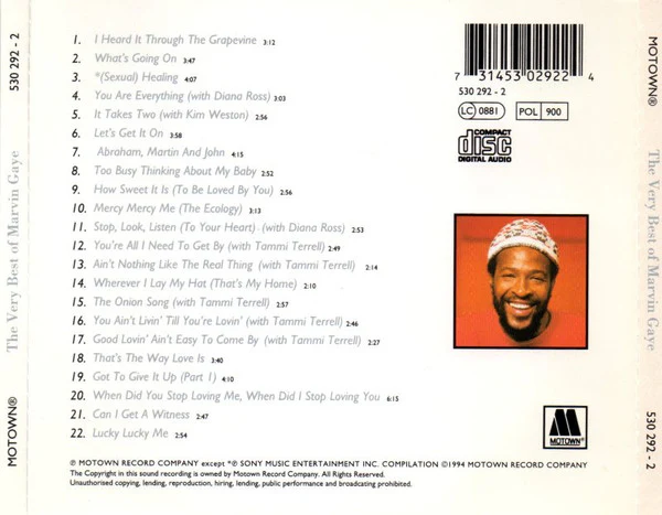 Marvin Gaye - The Very Best Of Marvin Gaye (CD, Comp, RP, PMD) (M / M) - Image 2