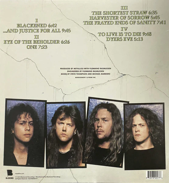 Metallica - ...And Justice For All (2xLP, Album, RE, RM, 180) (NM or M- / VG+) - Image 3