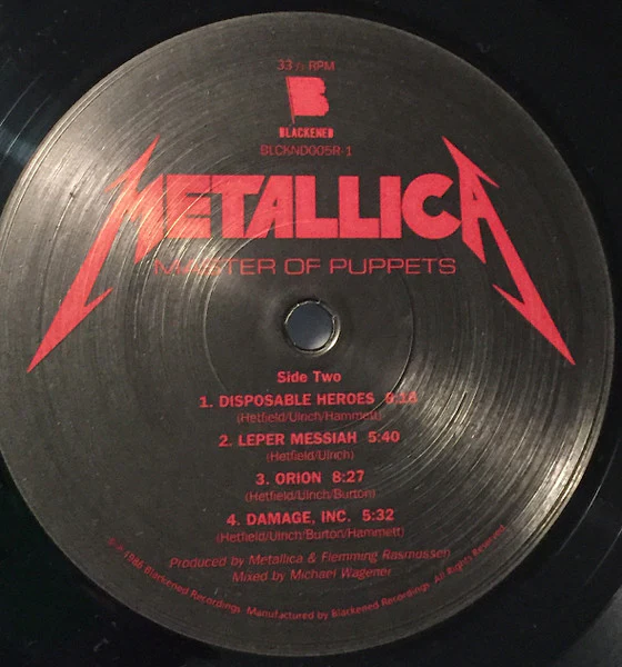 Metallica - Master Of Puppets (LP, Album, RE, RM, 180) (NM or M- / NM or M-) - Image 4
