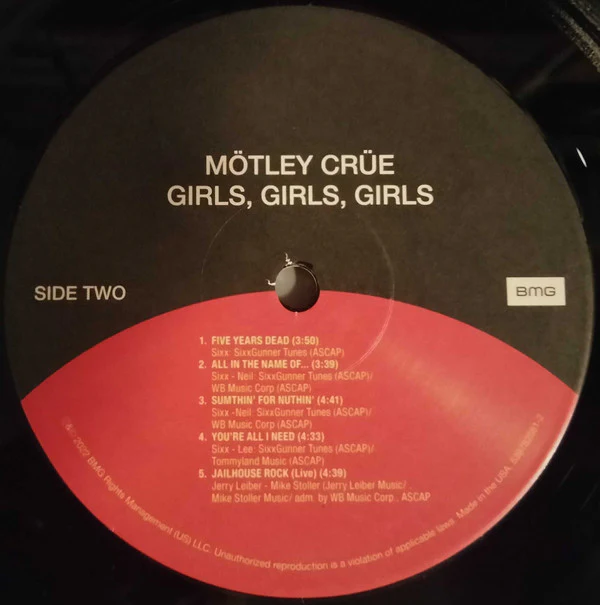 Mötley Crüe - Girls, Girls, Girls (LP, Album, RE, RM, 40t) (M / M) - Image 4
