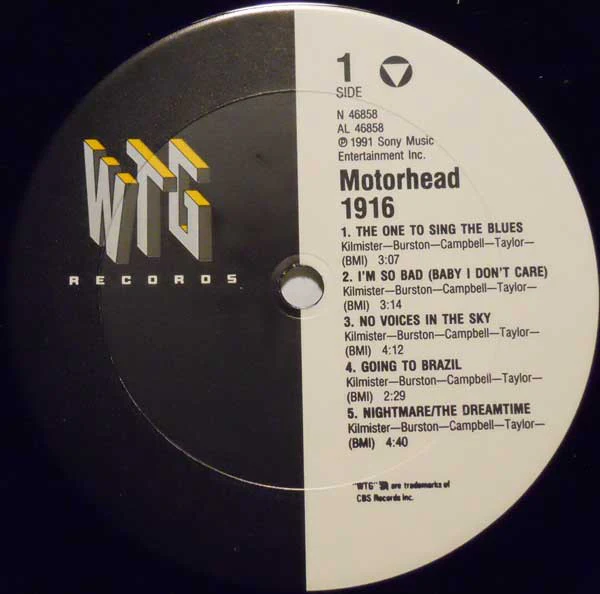 Motörhead - 1916 (LP, Album) (VG+ / VG+) - Image 3