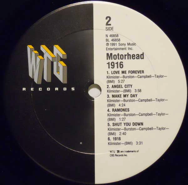 Motörhead - 1916 (LP, Album) (VG+ / VG+) - Image 4