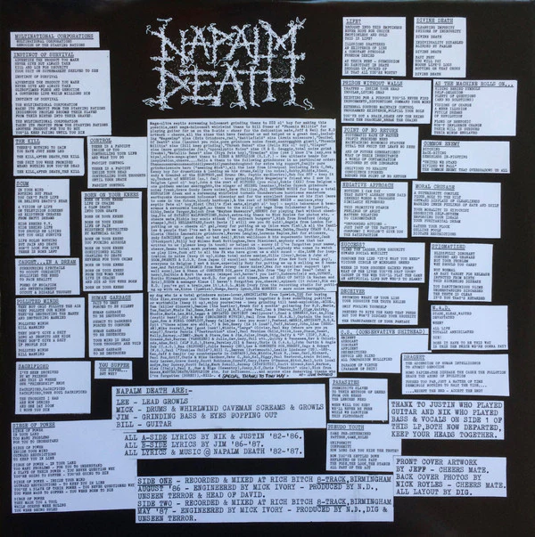 Napalm Death - Scum (LP, Album, RE, RM, RP) (M / M) - Image 5