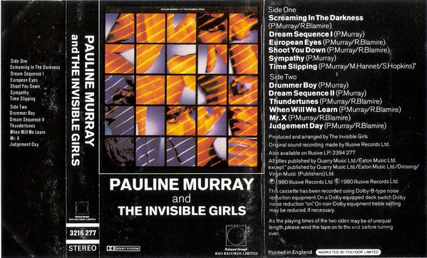 Pauline Murray And The Invisible Girls - Pauline Murray And The Invisible Girls (Cass, Album) (VG+ / VG+) - Image 2