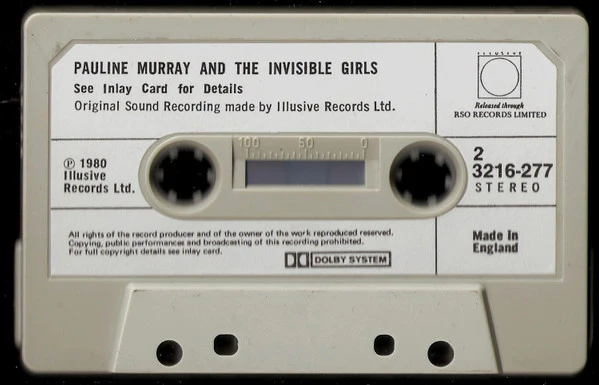 Pauline Murray And The Invisible Girls - Pauline Murray And The Invisible Girls (Cass, Album) (VG+ / VG+) - Image 4