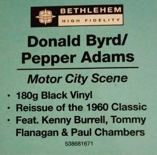 Pepper Adams, Donald Byrd - Motor City Scene (LP, Album, RE, 180) (M / M) - Image 5