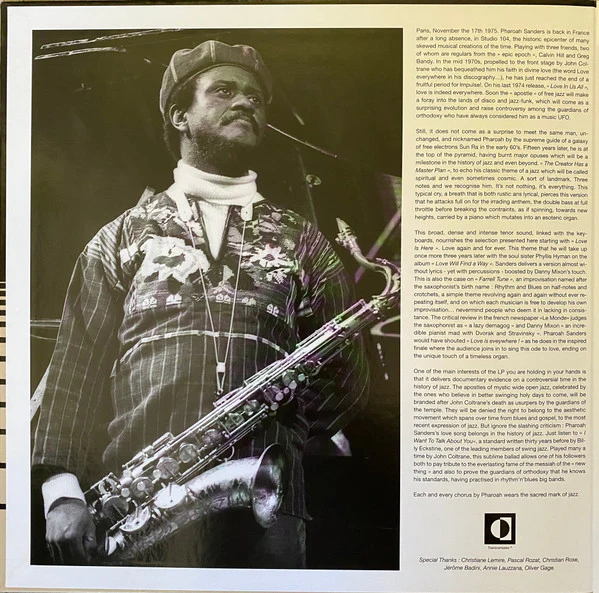 Pharoah Sanders - Live In Paris (1975) (Lost ORTF Recordings) (LP, Album, Dlx, RM) (NM or M- / NM or M-) - Image 3
