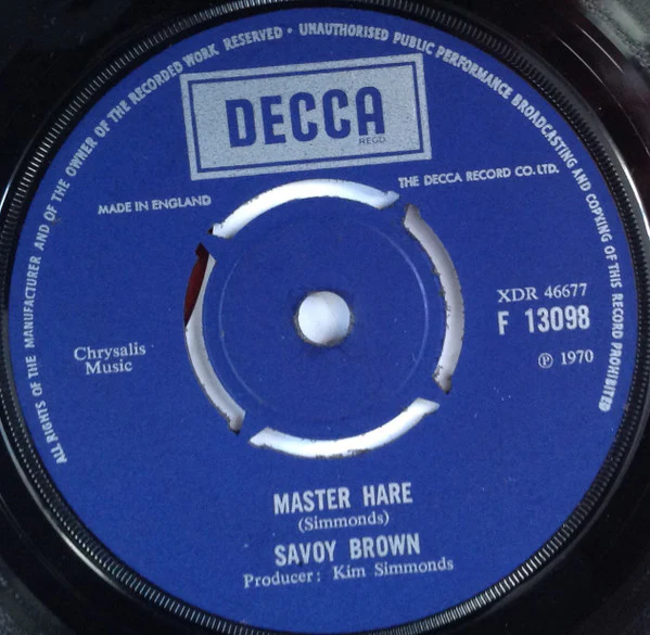 Savoy Brown - Poor Girl (7", Single) (VG+ / VG+) - Image 2