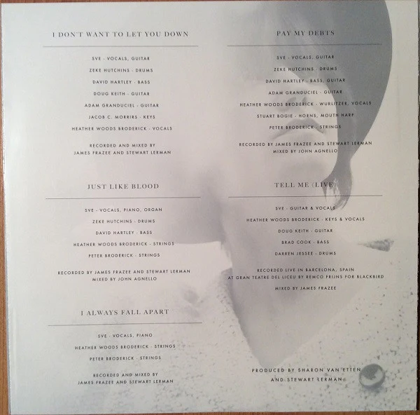 Sharon Van Etten - I Don't Want To Let You Down EP (12", EP) (M / M) - Image 5