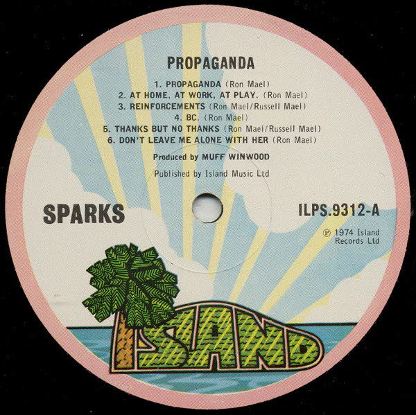 Sparks - Propaganda (LP, Album) (VG+ / VG+) - Image 3