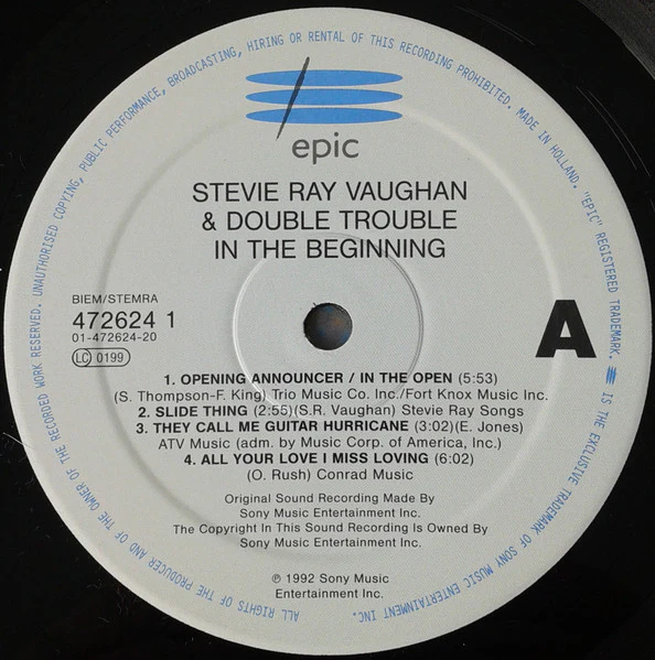 Stevie Ray Vaughan And Double Trouble* - In The Beginning (LP, Album) (VG+ / VG+) - Image 3