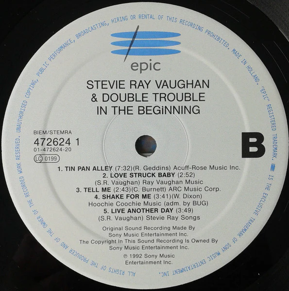 Stevie Ray Vaughan And Double Trouble* - In The Beginning (LP, Album) (VG+ / VG+) - Image 4