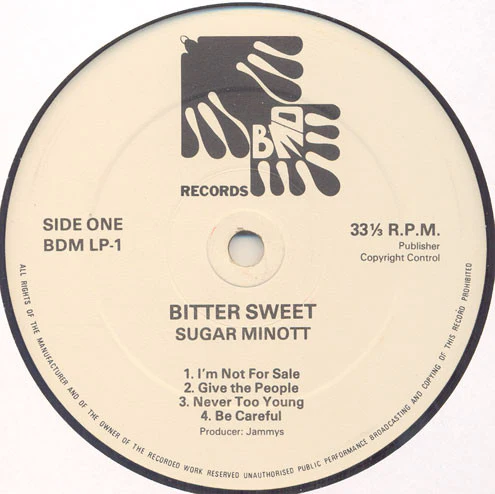 Sugar Minott - Bitter Sweet (LP) (VG+ / VG+) - Image 3