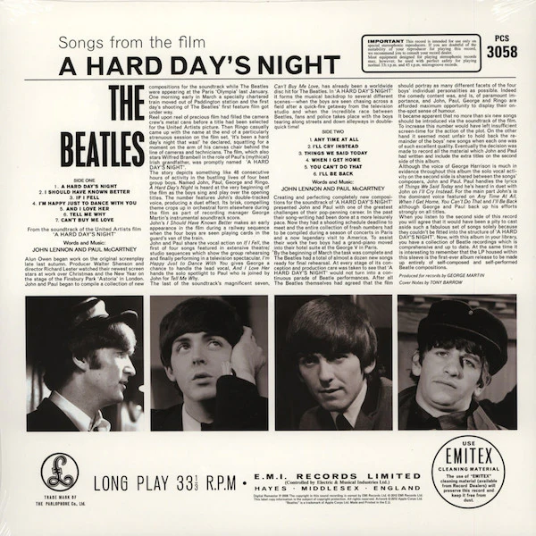 The Beatles - A Hard Day's Night (LP, Album, RE, RM, 180) (M / M) - Image 2