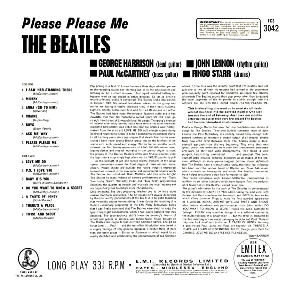 The Beatles - Please Please Me (LP, Album, RE, RM, 180) (M / M) - Image 3